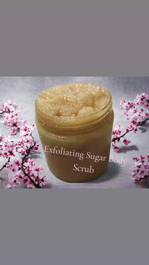 Diy homemade skincare exfoliating sugar scrub